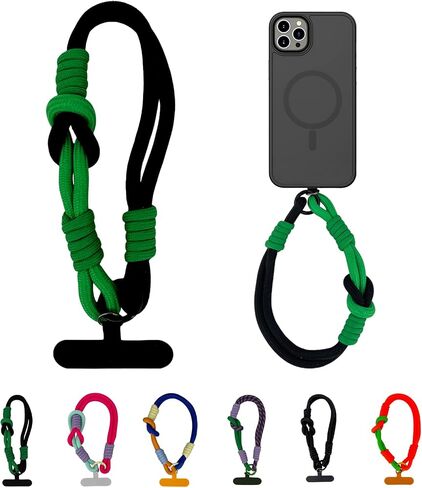 Cell Phone Wrist Strap Lanyard Handmade Phone Holder Keychain Wristlet Anti Loss Slip-resistant Terylene Colorful Portable Thick with Tether Tab Compatible for Cell Phone for Women Men, 1Pcs Violet in Saudi Arabia