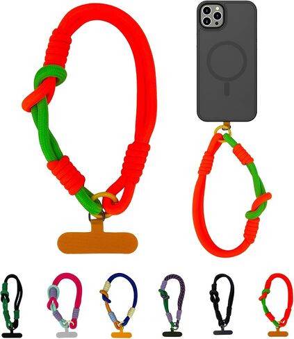 Cell Phone Wrist Strap Lanyard Handmade Phone Holder Keychain Wristlet Anti Loss Slip-resistant Terylene Colorful Portable Thick with Tether Tab Compatible for Cell Phone for Women Men, 1Pcs Violet in Saudi Arabia