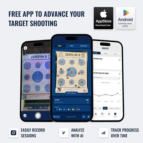 Zero-in B Paper Targets - 18 x 24 Inches Paper - Made in USA - 25 Pack - PN P02Z02-025F - Free Mobile App in Saudi Arabia