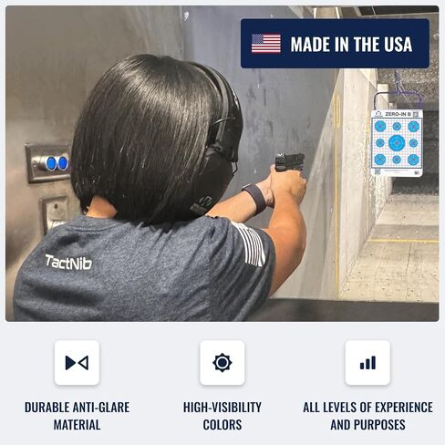 Zero-in B Paper Targets - 18 x 24 Inches Paper - Made in USA - 25 Pack - PN P02Z02-025F - Free Mobile App in Saudi Arabia