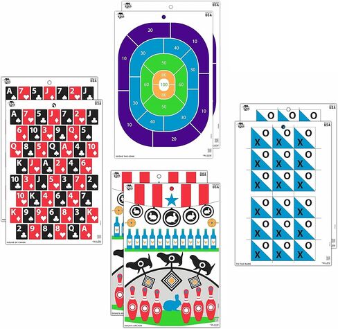 Allen Company EZ Aim Fun Get The Game On Paper Shooting Targets، 12 بوصة عرض × 18 بوصة ارتفاع، 8 عبوات، متعددة in Saudi Arabia