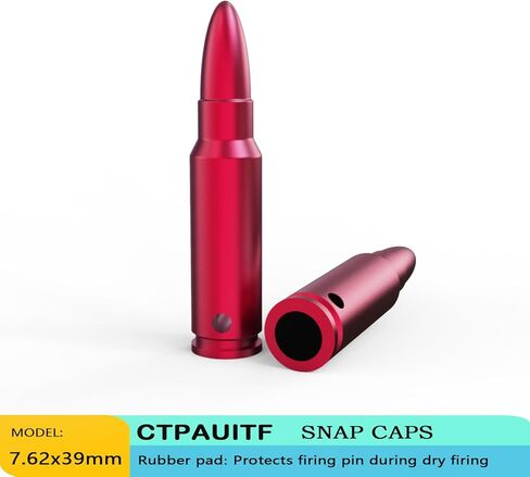 Training Snap Caps Dummy Rounds, Durable CNC-Machined Aluminum Alloy Safe for Handling Drills & Dry Fire Practice, Ideal for Shooting Skill Training. in Saudi Arabia