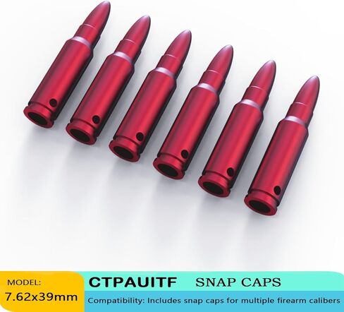 Training Snap Caps Dummy Rounds, Durable CNC-Machined Aluminum Alloy Safe for Handling Drills & Dry Fire Practice, Ideal for Shooting Skill Training. in Saudi Arabia