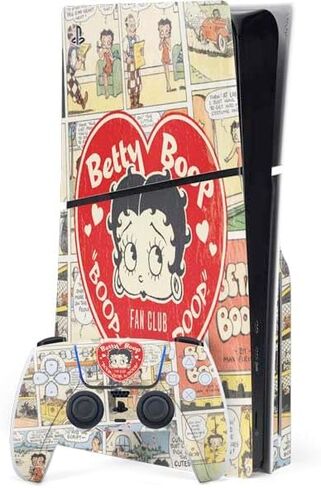 ملصق Skinit المخصص للألعاب متوافق مع حزمة القرص النحيف لجهاز PS5 - تصميم فستان Betty Boop Little Black المرخص رسميًا in Saudi Arabia