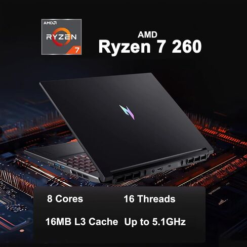 acer Nitro V 16 AI Gaming Laptop 16" WUXGA IPS 180Hz AMD Zen 4 Octa-Core Ryzen 7 260 32GB RAM 1TB SSD GeForce RTX 5050 (Up to 421 AI Tops) Backlit Win11 w/ICP Hub in Saudi Arabia