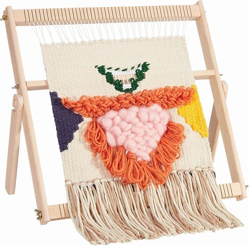 WILLOWDALE 25.2" H x 19.3" W Weaving Loom with Stand Wooden Multi-Craft Weaving Loom Arts & Crafts, Extra-Large Frame, Develops Creativity Weaving Frame Loom with Stand for Beginner in Saudi Arabia