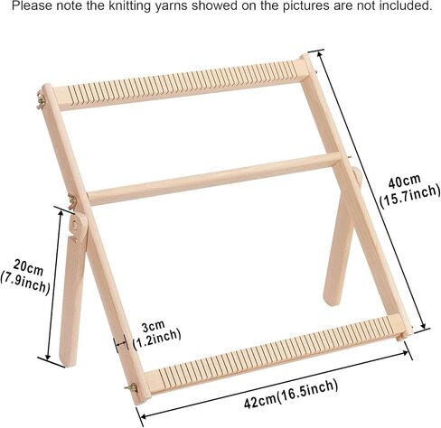 WILLOWDALE 25.2" H x 19.3" W Weaving Loom with Stand Wooden Multi-Craft Weaving Loom Arts & Crafts, Extra-Large Frame, Develops Creativity Weaving Frame Loom with Stand for Beginner in Saudi Arabia