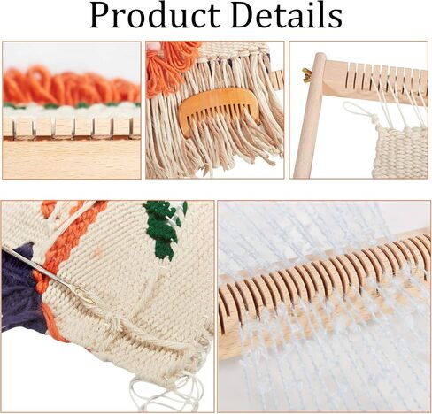 WILLOWDALE 25.2" H x 19.3" W Weaving Loom with Stand Wooden Multi-Craft Weaving Loom Arts & Crafts, Extra-Large Frame, Develops Creativity Weaving Frame Loom with Stand for Beginner in Saudi Arabia