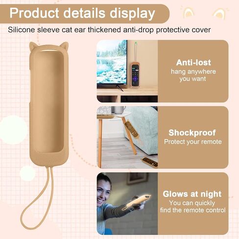 Glow in The Dark Remote Control Cover Anti-Slip Protective Sleeve for Smart TV Living Room Bedroom Use for Mom 1 Pcs(Green) in Saudi Arabia
