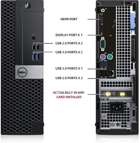 Dell OptiPlex 3040 Desktop Computers PC, Intel Core i7-6700 3.4GHz,16GB Ram New 512GB SSD, Refurbished Desktop Computer in Saudi Arabia