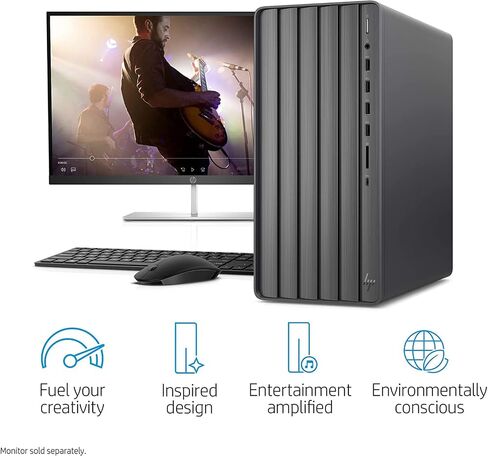كمبيوتر سطح المكتب HP OmniDesk AI، 16 وحدة NPU، وحدة المعالجة المركزية AMD Ryzen 7-8700G 8 النواة (تصل إلى 5.1 جيجا هرتز)، USB-C، Wi-Fi 6، دعم الشاشة المزدوجة، بلوتوث، Windows 11 Pro، لوحة مفاتيح وماوس لاسلكيين (ذاكرة الوصول العشوائي 64 جيجابايت و1 تيرابا in Kuwait