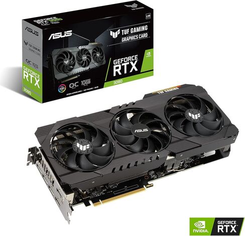 ASUS TUF Gaming NVIDIA GeForce RTX 3080 V2 OC Edition Graphics Card (PCIe 4.0, 10GB GDDR6X, LHR, HDMI 2.1, DisplayPort 1.4a, Dual Ball Fan Bearings, Military-Grade Certification, GPU Tweak II) in Saudi Arabia