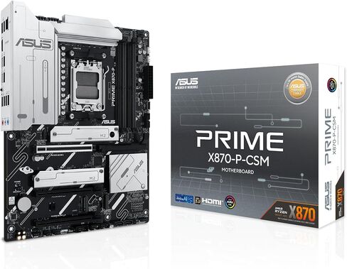 ASUS Prime X870-P-CSM AMD AM5 X870 ATX Business Motherboard, 14+2+1 80A DrMOS Power Stages, DDR5, PCIe 5.0, PCIe 5.0 x16, 4X M.2, 2.5Gb LAN, HDMI™, USB4®, USB Type-C®, ASUS Control Center Express in Saudi Arabia