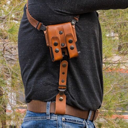 Galco Horizontal Shoulder System Tie Down Set 2.0 for Galco Miami Classic, Miami Classic II, Parabellum 2.0 and Jackass Rig Shoulder Systems - Full Grain Leather, Ambidextrous in Saudi Arabia