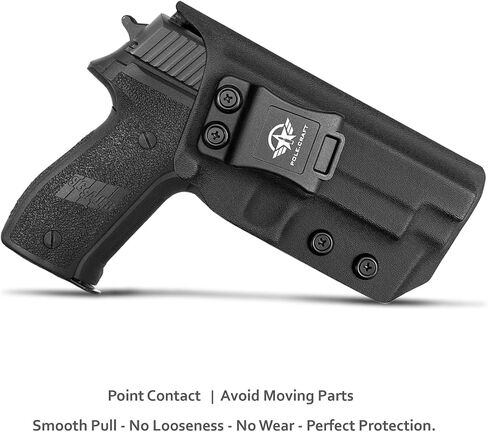 Sig P226 Holster IWB / OWB Kydex Holster Fit مخصص: Sig Sauer P226 بالحجم الكامل 4.4 بوصة برميل - حزام داخلي مخفي للحمل / حزام خارجي للحمل 1.5-2 بوصة مشبك حزام - Adj. عدم القدرة على الاحتفاظ - زر الغطاء المغناطيسي - المدخل الموسع - لا تآكل، لا اهتزاز in Kuwait