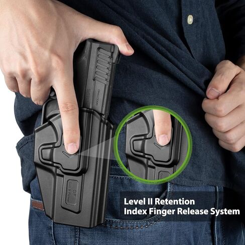 Ruger EC9 Holster,OWB Belt Holster Fit Ruger LC9/LC9S, Ruger LC380,Ruger EC9/EC9S,Polymer Open Carry Holster for Outside Waistband,Index Finger Release System/Adjustable-Cant Black in Saudi Arabia