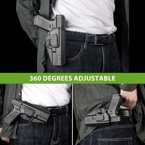 Ruger EC9 Holster,OWB Belt Holster Fit Ruger LC9/LC9S, Ruger LC380,Ruger EC9/EC9S,Polymer Open Carry Holster for Outside Waistband,Index Finger Release System/Adjustable-Cant Black in Saudi Arabia