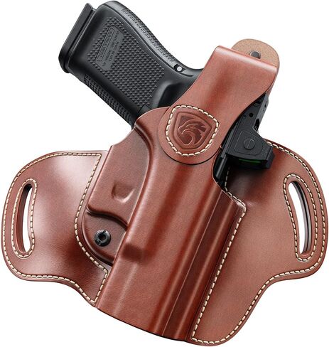 حافظة OWB متوافقة مع Glock 19، 19X، 23، 32، 44، 45 - حافظة جلدية خارجية لحمل الورك، اليد اليمنى in Kuwait