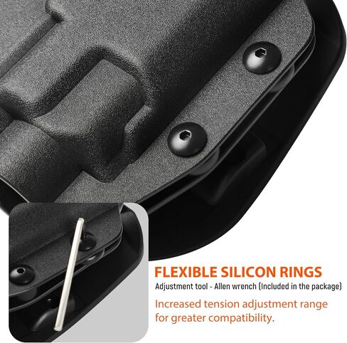 OWB Kydex Light Bearing Holster for Glock 19 Gen5 with Streamlight TLR-8 & TLR-7, Friction Retention Level I Holder, Optic Cut Fit Red Dot Sight in Kuwait