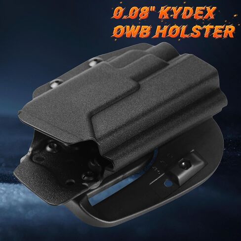 OWB Kydex Light Bearing Holster for Glock 19 Gen5 with Streamlight TLR-8 & TLR-7, Friction Retention Level I Holder, Optic Cut Fit Red Dot Sight in Kuwait