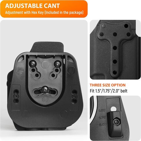 OWB Kydex Light Bearing Holster for Glock 19 Gen5 with Streamlight TLR-8 & TLR-7, Friction Retention Level I Holder, Optic Cut Fit Red Dot Sight in Kuwait