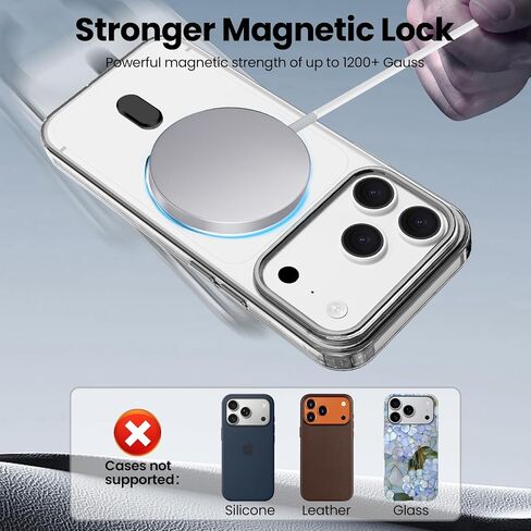 لملصق MagSafe، مغناطيس حلقي مغناطيسي، 2 حزمة محول حلقة MagSafe عالمي متوافق مع ملحقات Magsafe وشحن لاسلكي لهاتف iPhone 17/16/15/14/13/12/11، Galaxy S25/S24 (أسود) in Kuwait