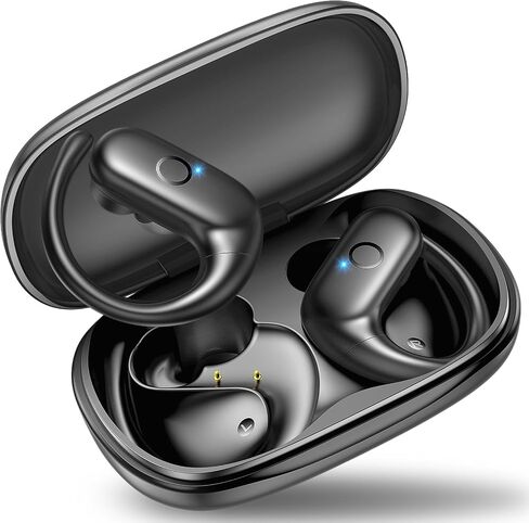 xiwxi Wireless Earbuds Bluetooth Headphones,Over Ear Buds for Sport with Deep Bass Sound,60Hrs Playtime Earphones Designed Comfort Fit with Earhooks for Running,Meeting,Workout-White in Saudi Arabia