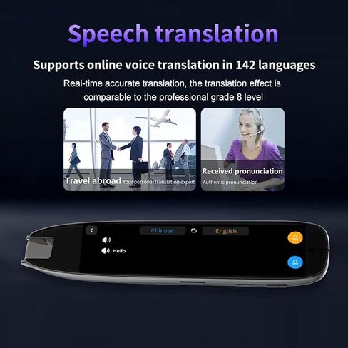 قلم قارئ رقمي، قلم ترجمة ومسح ضوئي 142 لغة مع قراءة صوتية، ترجمة دون اتصال بالإنترنت، لمس Sn لسفر العمل، ومتعلمي اللغة in Saudi Arabia