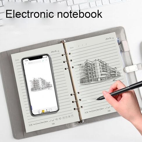 Fafeicy Digital Smart Pen Notebook Set, with Real Time Sync Digitizes Handwriting to Text, for Students and Professionals 160 Pages MasterBen APP Compatible in Saudi Arabia