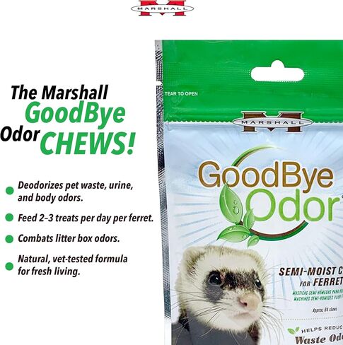 Marshall 41683 Goodbye Odor Semi-Moist Treats for Ferrets, 2.5 oz in Saudi Arabia