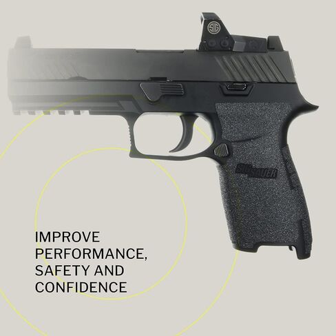 TALON Grips Adhesive Grip - Compatible with Sig Sauer P250, P320, M17 & M18 9mm/.357/.40/.45 Full Size (Large Module) - Made in The USA in Saudi Arabia