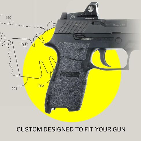 TALON Grips Adhesive Grip - Compatible with Sig Sauer P250, P320, M17 & M18 9mm/.357/.40/.45 Full Size (Large Module) - Made in The USA in Saudi Arabia