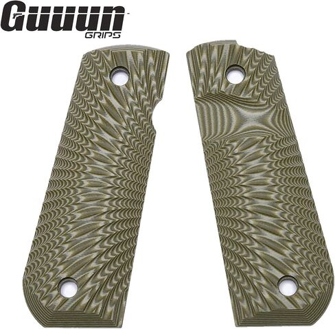 Guuun 1911 Grips G10, Full Size Government Grips, Bobtail Round Butt Cut, OPS Sunburst Texture in Saudi Arabia