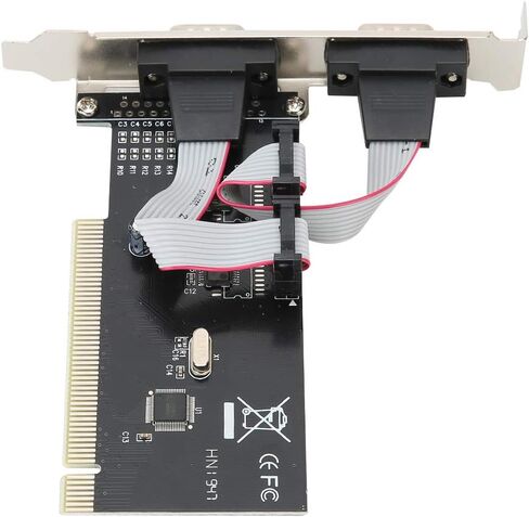بطاقة محول تمديد Drfeify Dual Serial DB9 RS232 RS-232 PCI لأجهزة الكمبيوتر المكتبية، بطاقة PCI عالية السرعة بمنفذين RS232 لـ 2000/2003/، متوافقة مع RoHS، التوصيل والتشغيل لمحترفي الأعمال in Kuwait
