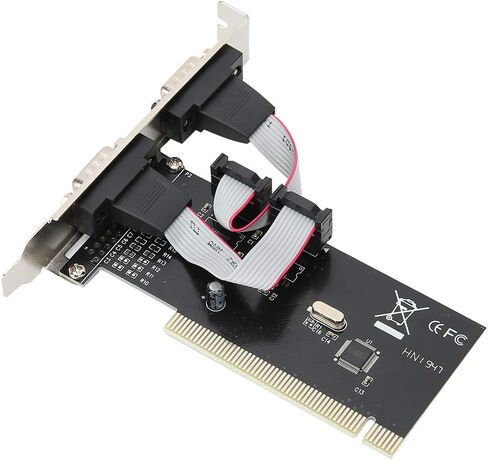 بطاقة محول تمديد Drfeify Dual Serial DB9 RS232 RS-232 PCI لأجهزة الكمبيوتر المكتبية، بطاقة PCI عالية السرعة بمنفذين RS232 لـ 2000/2003/، متوافقة مع RoHS، التوصيل والتشغيل لمحترفي الأعمال in Kuwait