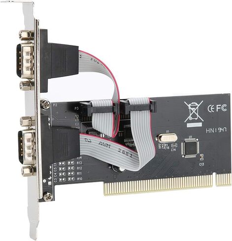 بطاقة محول تمديد Drfeify Dual Serial DB9 RS232 RS-232 PCI لأجهزة الكمبيوتر المكتبية، بطاقة PCI عالية السرعة بمنفذين RS232 لـ 2000/2003/، متوافقة مع RoHS، التوصيل والتشغيل لمحترفي الأعمال in Kuwait