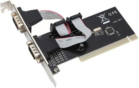بطاقة محول تمديد Drfeify Dual Serial DB9 RS232 RS-232 PCI لأجهزة الكمبيوتر المكتبية، بطاقة PCI عالية السرعة بمنفذين RS232 لـ 2000/2003/، متوافقة مع RoHS، التوصيل والتشغيل لمحترفي الأعمال in Kuwait