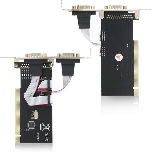 بطاقة محول تمديد Drfeify Dual Serial DB9 RS232 RS-232 PCI لأجهزة الكمبيوتر المكتبية، بطاقة PCI عالية السرعة بمنفذين RS232 لـ 2000/2003/، متوافقة مع RoHS، التوصيل والتشغيل لمحترفي الأعمال in Kuwait