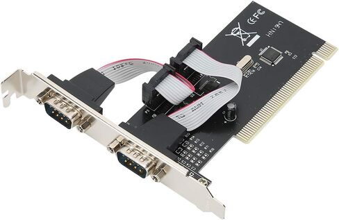 بطاقة محول تمديد Drfeify Dual Serial DB9 RS232 RS-232 PCI لأجهزة الكمبيوتر المكتبية، بطاقة PCI عالية السرعة بمنفذين RS232 لـ 2000/2003/، متوافقة مع RoHS، التوصيل والتشغيل لمحترفي الأعمال in Kuwait