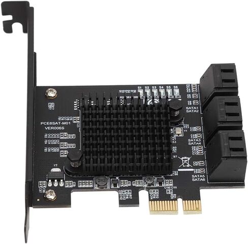 بطاقة محول Drfeify PCI Express بطاقة توسيع موثوقة ذات 6 منافذ لسرعات Gen 3i مع تحكم رئيسي لـ 88SE92xx+109X لـ WINXP / / / / in Kuwait
