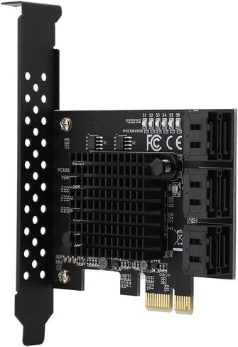 بطاقة محول Drfeify PCI Express بطاقة توسيع موثوقة ذات 6 منافذ لسرعات Gen 3i مع تحكم رئيسي لـ 88SE92xx+109X لـ WINXP / / / / in Kuwait