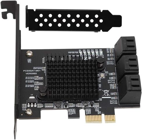 بطاقة محول Drfeify PCI Express بطاقة توسيع موثوقة ذات 6 منافذ لسرعات Gen 3i مع تحكم رئيسي لـ 88SE92xx+109X لـ WINXP / / / / in Kuwait