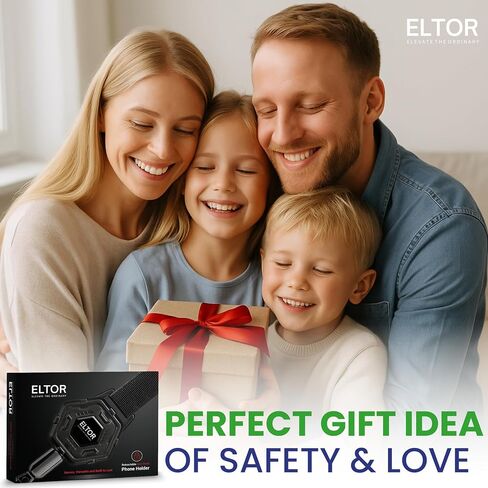 ELTOR Primium Retractable Anti Theft Phone Holder with Heavy Duty Carabiner Belt Clip 31in Extension, Durable Strap Tool Clutchloop. ID Badge Keychain hook Phone tether Prevent Drops in Saudi Arabia