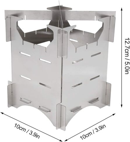 Wood Burning Stove, Portable Stainless Steel Folding Backpacking Stove Mini Cooker for Outdoor Camping Travel Hiking Picnic Outdoor Dining Setfoldable Camping Stove in Saudi Arabia