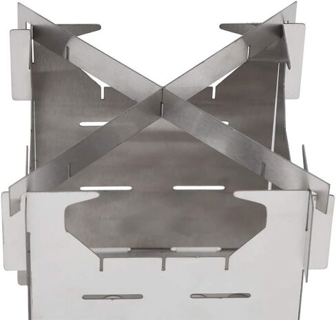 Wood Burning Stove, Portable Stainless Steel Folding Backpacking Stove Mini Cooker for Outdoor Camping Travel Hiking Picnic Outdoor Dining Setfoldable Camping Stove in Saudi Arabia