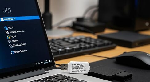 Rpanle Tech-Shop-pro USB for Windows 11 Install Recover Repair Restore Boot USB Flash Drive, 64 Bit Systems Home&Professional, Antivirus Protection&Drivers Software, Fix PC, Laptop and Desktop in Saudi Arabia