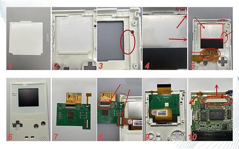 مجموعة تعديل شاشة LCD الخلفية، شاشة إصلاح بديلة لنينتندو لجهاز Game Boy Color لملحقات ألعاب وحدة التحكم GBC in Saudi Arabia