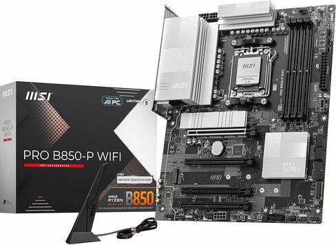 MSI PRO B850-P WiFi Motherboard, ATX - Supports AMD Ryzen 9000/8000 / 7000 Processors, AM5 - DDR5 Memory Boost (8200+ MT/s OC), PCIe 5.0 x16 & 4.0 x16, M.2 Gen5, Wi-Fi 7, 5G LAN (Renewed) in Saudi Arabia