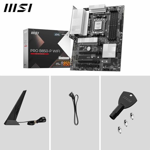 MSI PRO B850-P WiFi Motherboard, ATX - Supports AMD Ryzen 9000/8000 / 7000 Processors, AM5 - DDR5 Memory Boost (8200+ MT/s OC), PCIe 5.0 x16 & 4.0 x16, M.2 Gen5, Wi-Fi 7, 5G LAN (Renewed) in Saudi Arabia