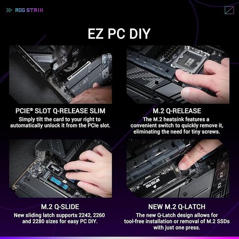 ASUS ROG STRIX Z890-E GAMING WIFI - Intel Z890, LGA1851, DDR5 8800, DP, HDMI, 2xUSB4, 7xM.2, USB3.2, WiFi 7+BT, Aura RGB, 5Gb LAN, ATX, 18+1+2+2 power, TB4, NitroPath DRAM, NPU BOOST Motherboard in Saudi Arabia